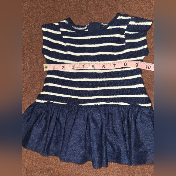 6-9mth Cynthia Rowley Dress In Blue And White - Picture 4 of 7